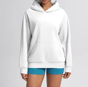 Betto Autumn Pure Cotton Solid Color Blank Hoodie colorful Long Sleeve Workwear Sweatshirt womanswear Tops