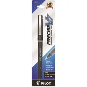 212 MAIN Pilot Corporation Of America Precise V7 Roller Ball Pen, .7mm Black, Smooth Writing Pens, Assortment Colors, Ink Window, Rubber Grip, Long-Lasting Ink
