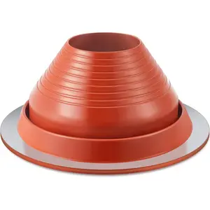 1 Pcs # 6 Roof Pipe Flashing Vent Boot for Od 5"-9", High Temp Roof Jack Pipe Boot Flashing for Vent(12.6 Inch in Base Diameter)