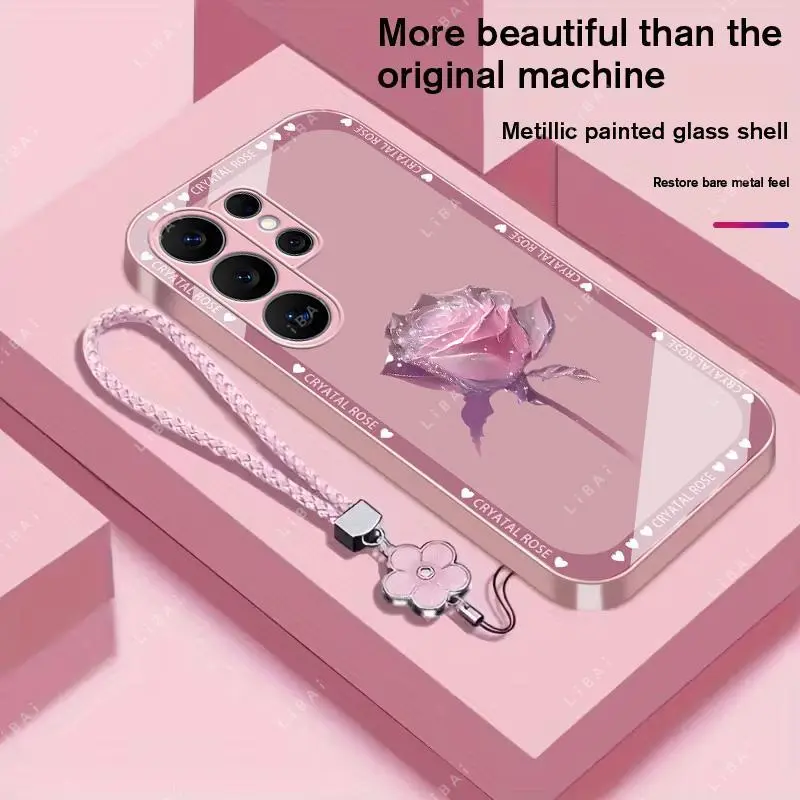 Suitable for [Galaxy S26 Ultra] Brand new premium phone case, Free four-leaf clover lanyard，drop-proof and fingerprint-resistant，simple and elegant design，multiple colors available YM99