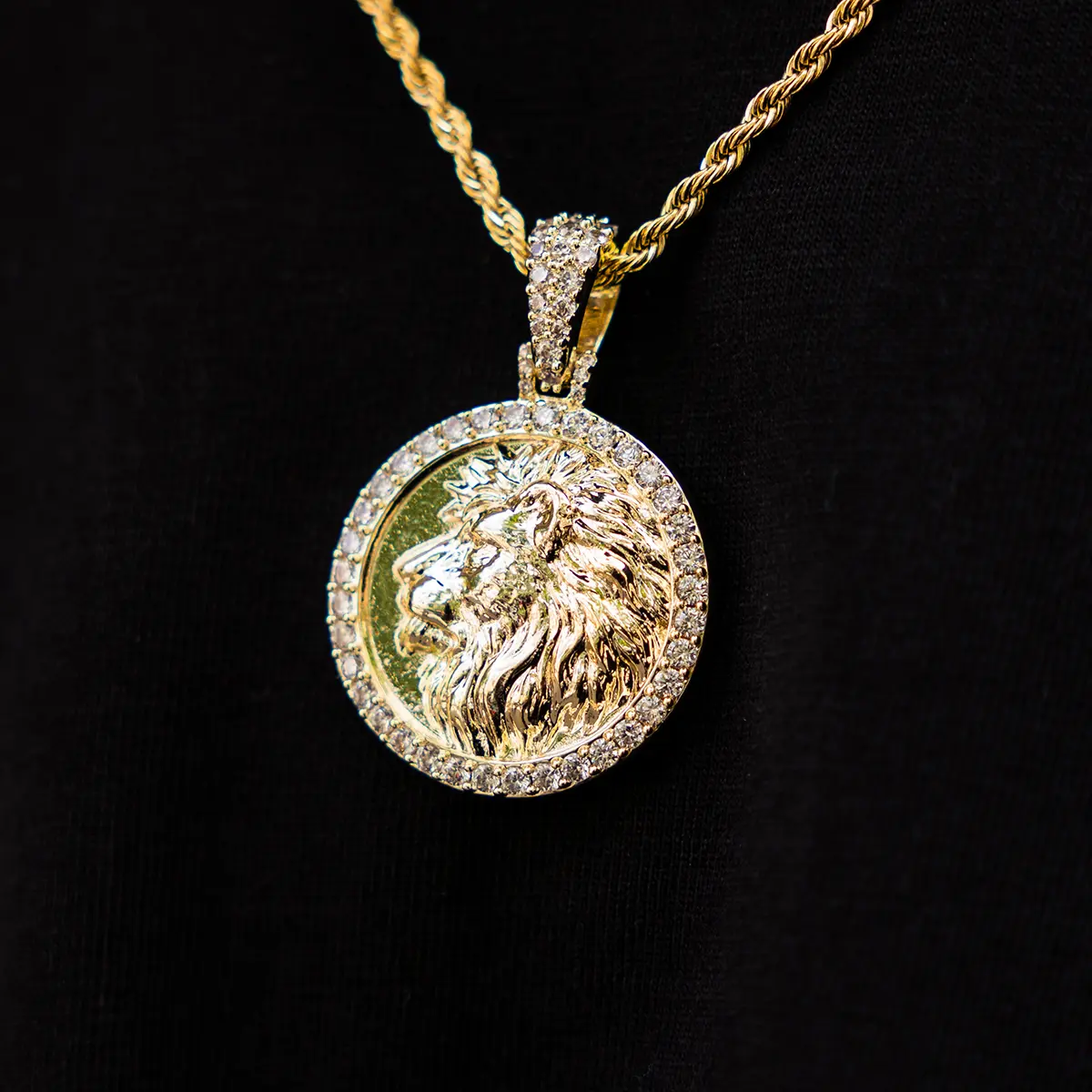 GLD Lion Coin Pendant in 18k Gold Plated, Life Guarantee - Perfect Gift(Chain Not Included) #tiktokshopsummersale