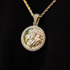 GLD Lion Coin Pendant in 18k Gold Plated, Life Guarantee - Perfect Gift(Chain Not Included) - DealsForYouDays
