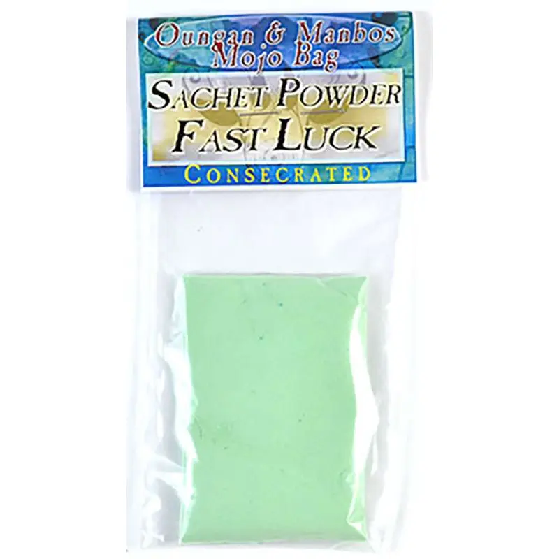 .5oz Fast Luck Sachet Powder Consecrated — Hoodoo Quick Luck Ritual Powder