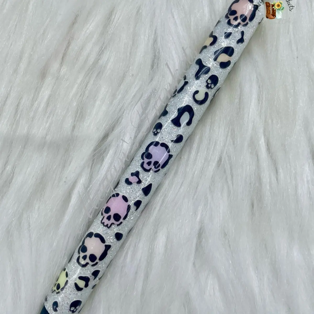 Rainbow Pastel Leopard Skellie Pen
