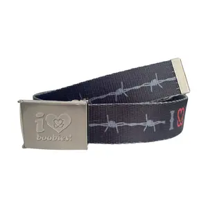 i love boobies! Web Belt - Barbed Night