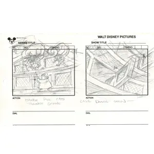 Chip n Dale Rescue Rangers Original Production Animation Storyboard Walt Disney FIRST EPISODE 1988 A77