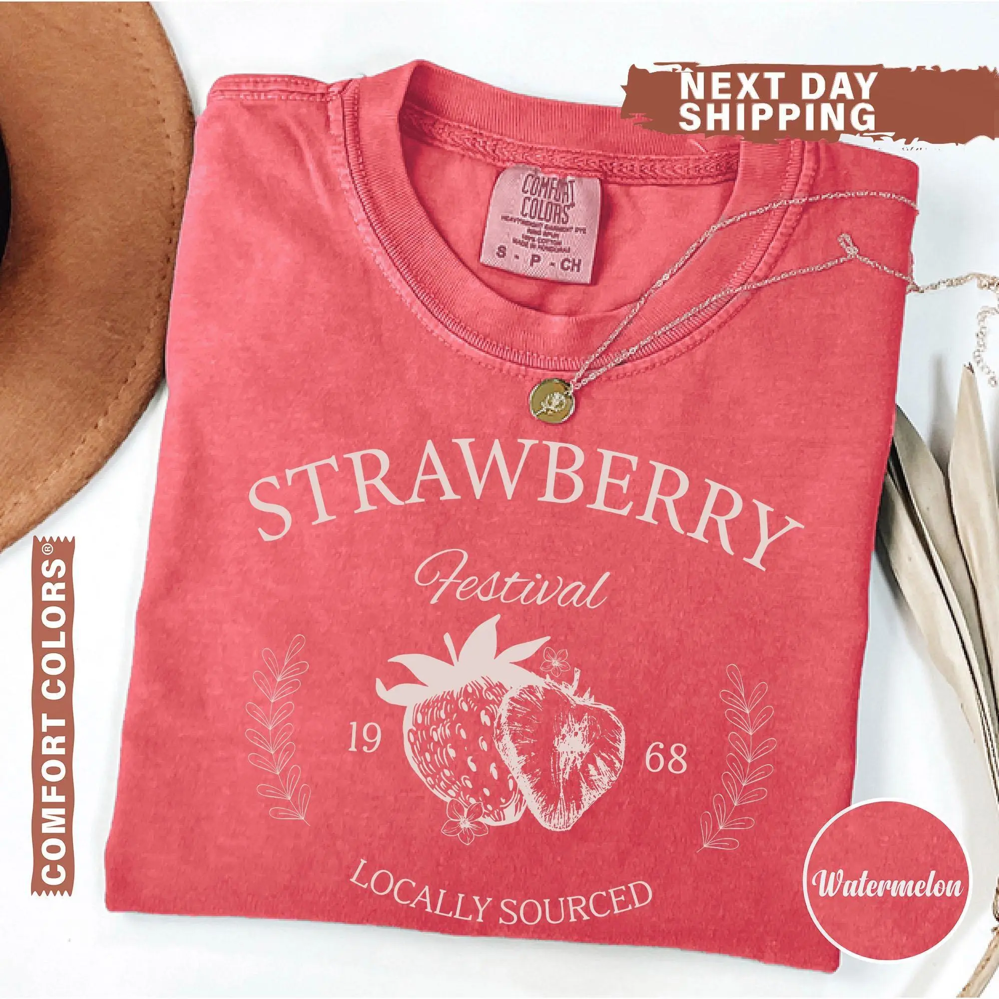Strawberry Vintage Comfort Colors Shirt Strawberry Festival Cottagecore Shirt Strawberry Comfort Colors Tee Summer Fruit Strawberry Tee