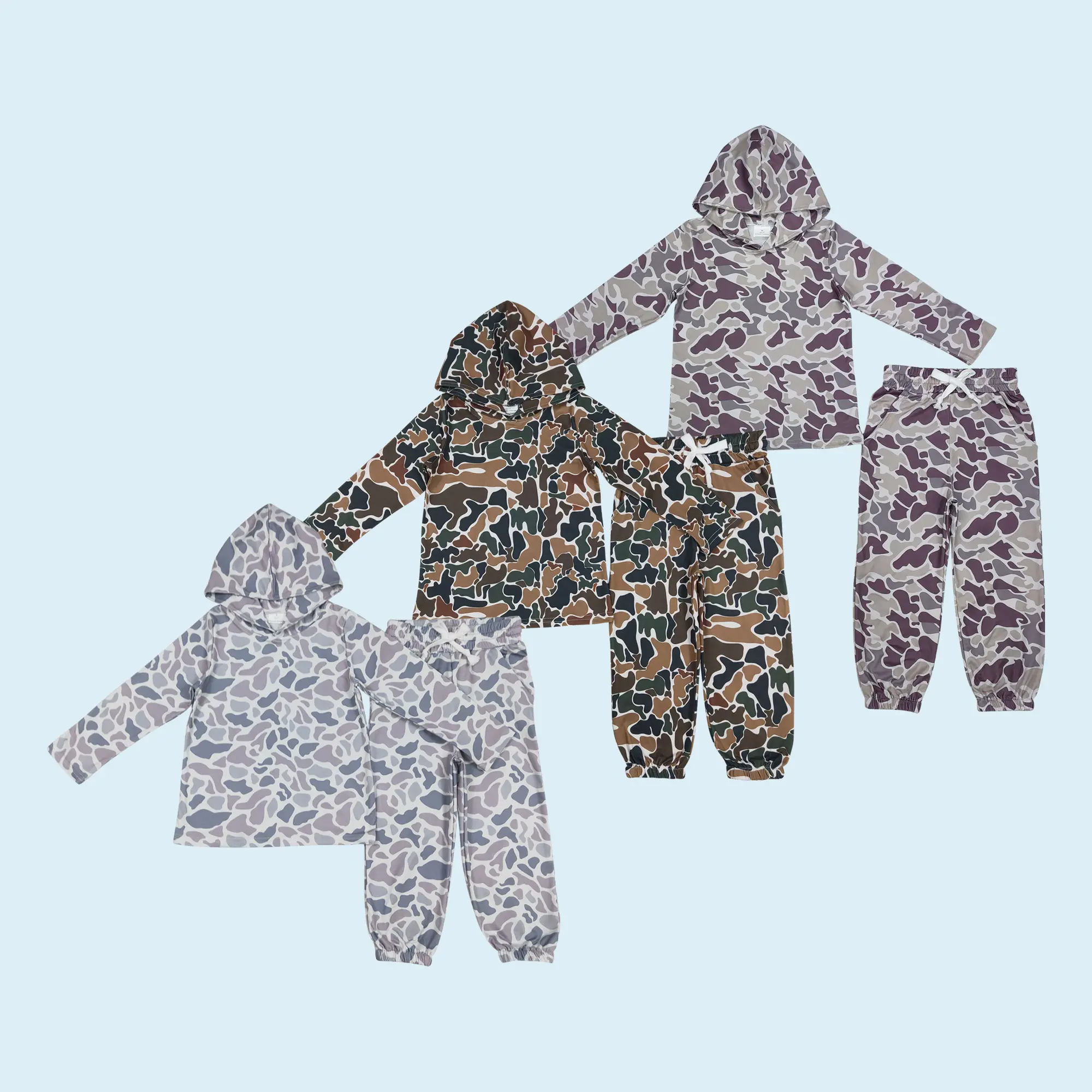 Camouflage kids boy hunting season hoodie outfits