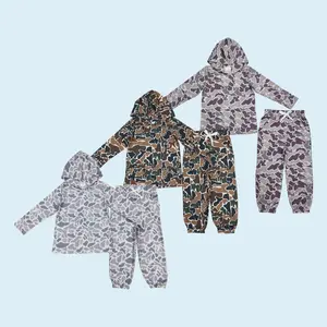 Camouflage kids boy hunting season hoodie outfits