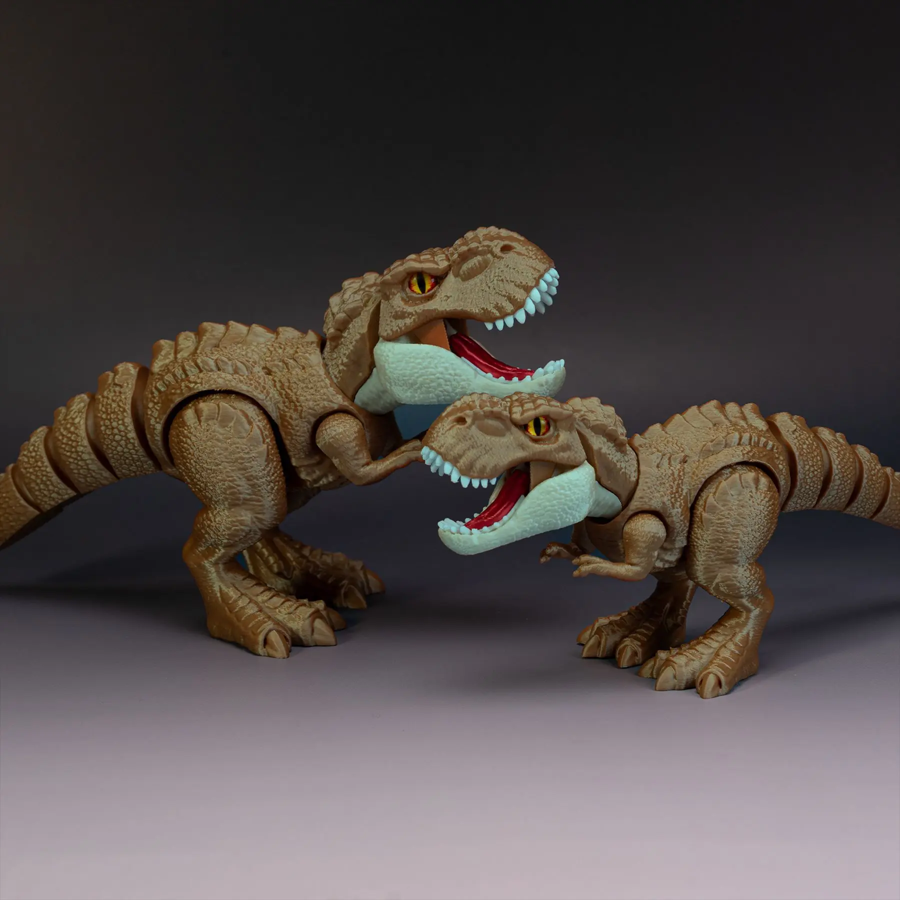 3D-Printed Articulated T-Rex Toy Collectible Figure Jurassic-Themed Creative Gift Model for Dinosaur Enthusiasts