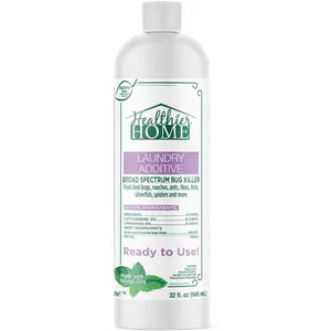 Bed  and Pest Liquid Laundry Detergent Additive, , Ticks, Roaches, Spiders, ,  and Pet Safe,  Based,  Free, 32 oz