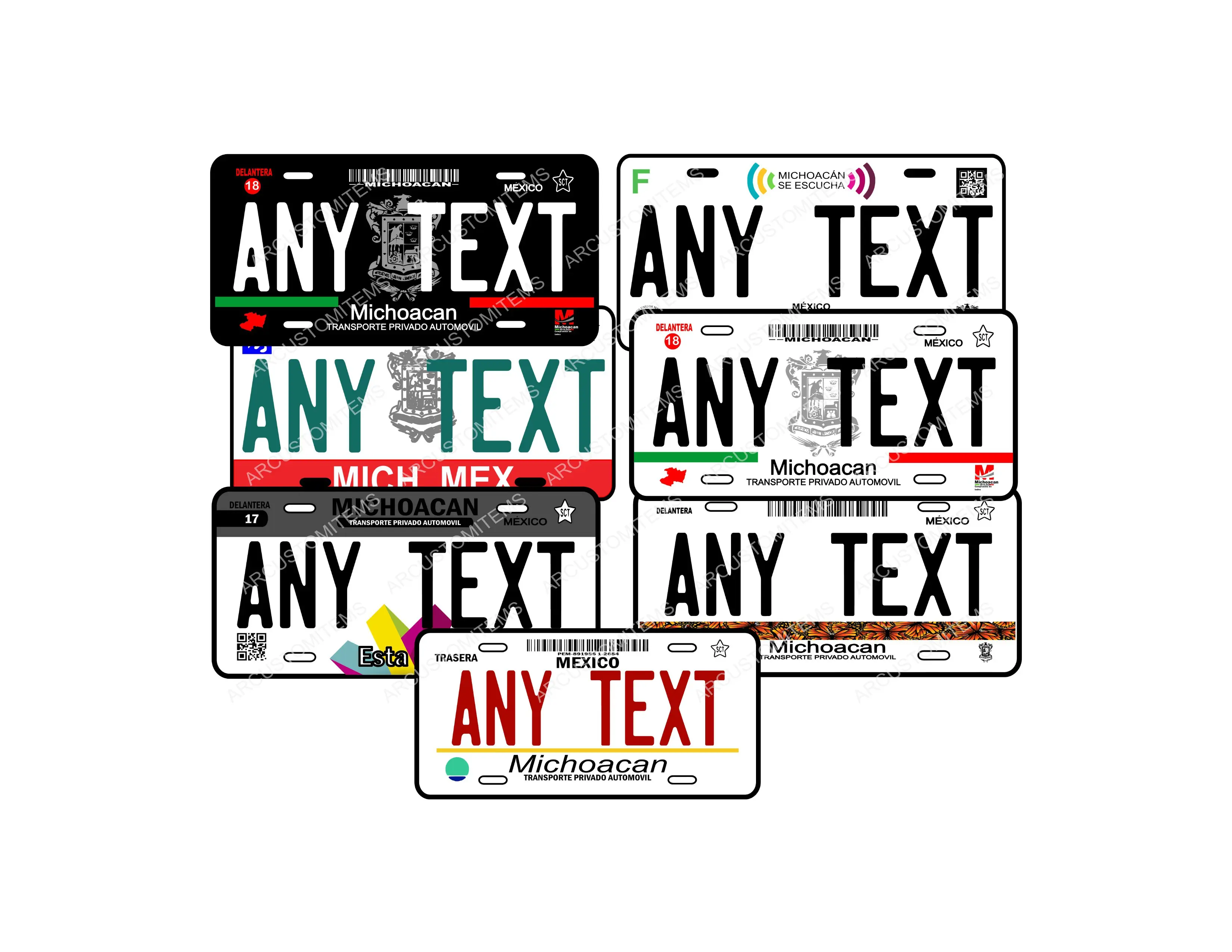 Car Plate decorative Michoacan State, Personalized Novelty Car Plate, Personalized car plate Michoacan State