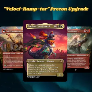 MTG Proxy 100+ Card Strategy Deck CZ 572 Veloci Ramptor Theme Precon Upgrade Inspired Build Ready to Play Complete Fantasy Deck Perfect Gift for MTG Fans and Collectors
