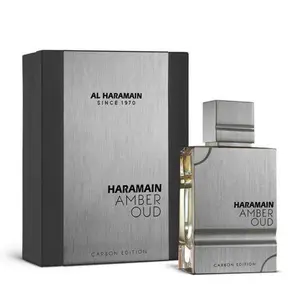 AL HARAMAIN Amber Oud Carbon Edition Men's EDP, Woody Aromatic Cologne, Oud Amber Perfume - 60mL (2.0oz)
