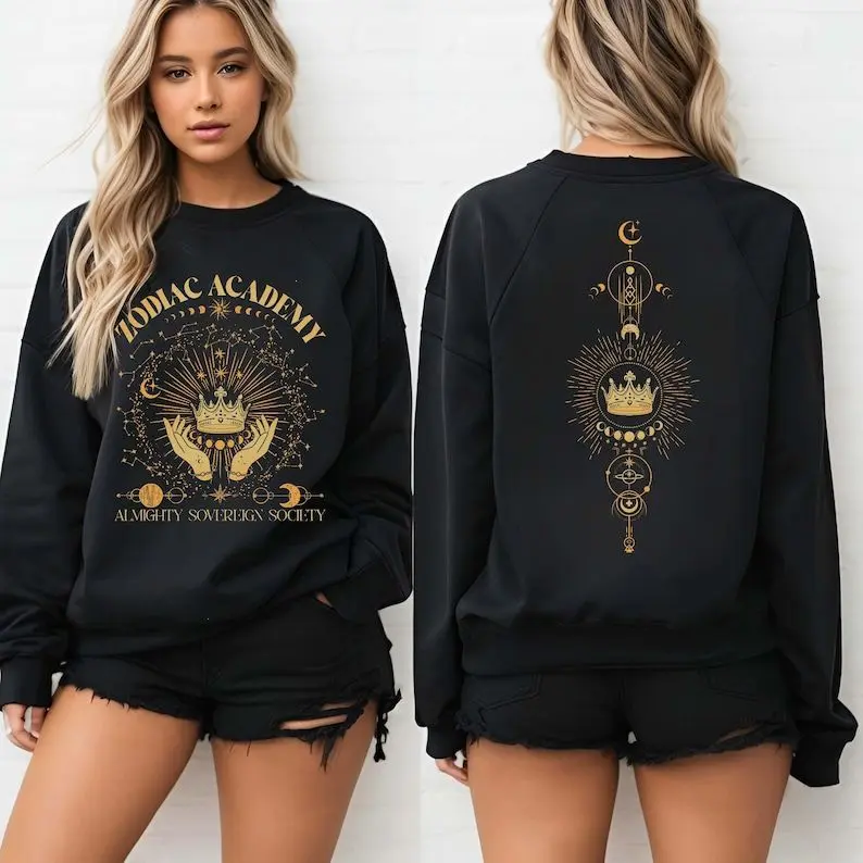 Zodiac Academy Sweatshirt, Celestial Heirs Band Sweatshirt, Terra Aer, Ignis and Aqua, Professor Lance Orion, Almighty Sovereign Society
