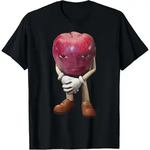 Me Asf Apple Funny Meme T-Shirt with Face Wapple Design for Teen Girls Boys Summer Casual Wear