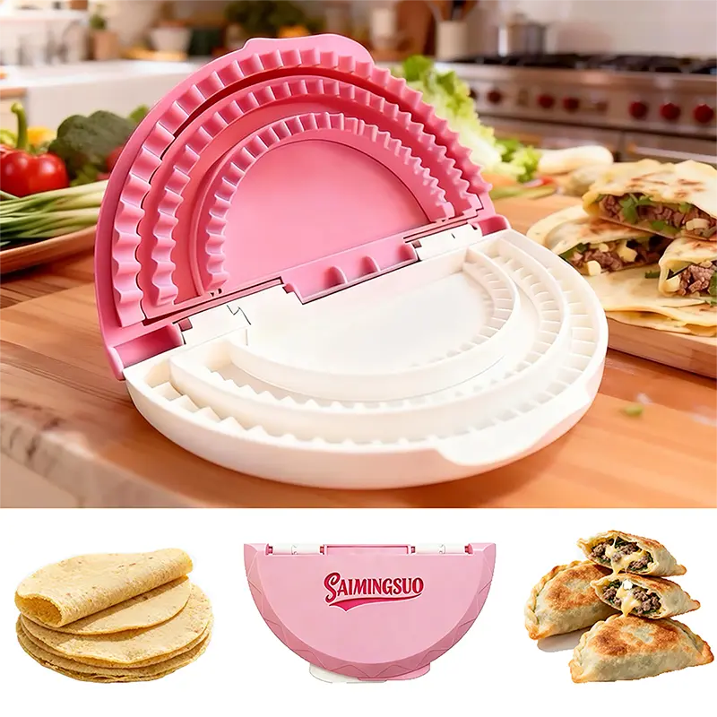 1Pack Tortilla Sealer, Flour Tortilla Crimper | DIY Make Sealed Tacos, Quesadillas, Burritos & More | Tortilla Press for Party | BPA-Free, Dishwasher Safe, Tortilla Press Maker, Kitchen, Utensils