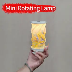 Mini Foldable Rotating LED Night Light, Type-C Charging, Touch Switch, Multi-Level Dimming, Creative Gift, Portable Ambient Lamp