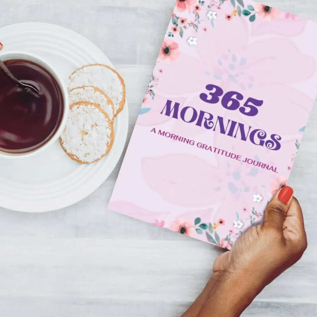365 Mornings A Morning Gratitude Journal Purple Floral Design for Daily Reflections and Gratitude Practice Purple Cover