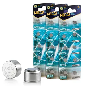 MEDca AG5 LR754 Batteries - 1.5V Alkaline 754 LR48 193 Battery Button Coin Cell Batteries for Hearing Aids and Hearing Amplifiers