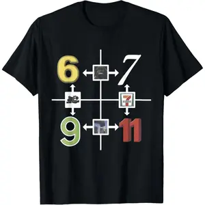 100%cotton 6-9 6-7 7-11 9/11 Meme Funny Sayings Gen Z Humor Meme T-Shirt