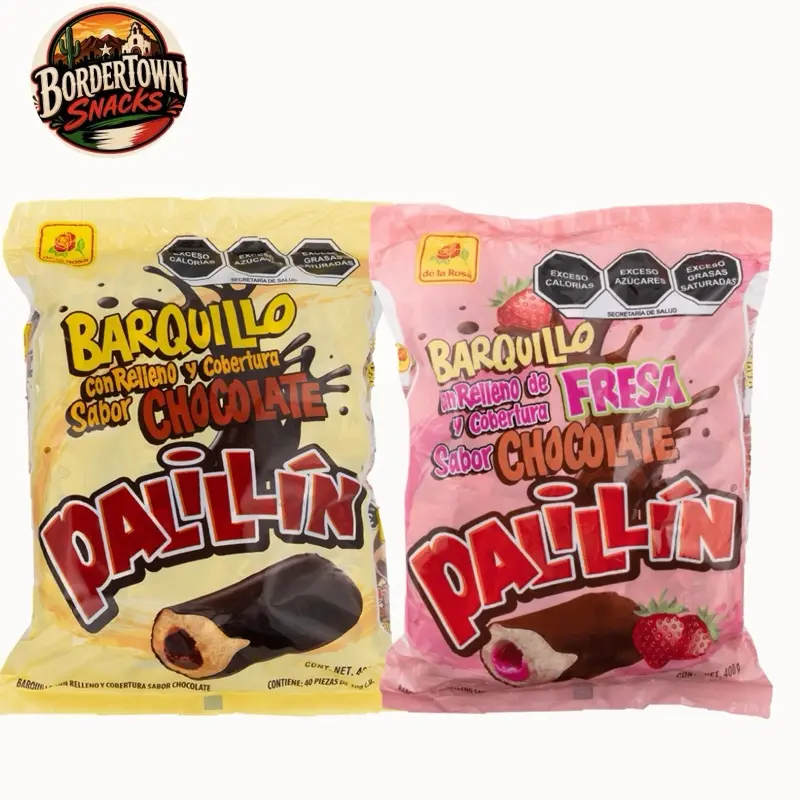 Palillín De la Rosa (Strawberry & Chocolate) Mexican Sweet Candy Pack