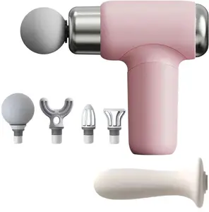 Type-C Charging Mini Massage Gun Handheld Massager for Muscle Relaxation Percussion Muscle Massager Rechargeable Gifts Toys for Women (Pink)