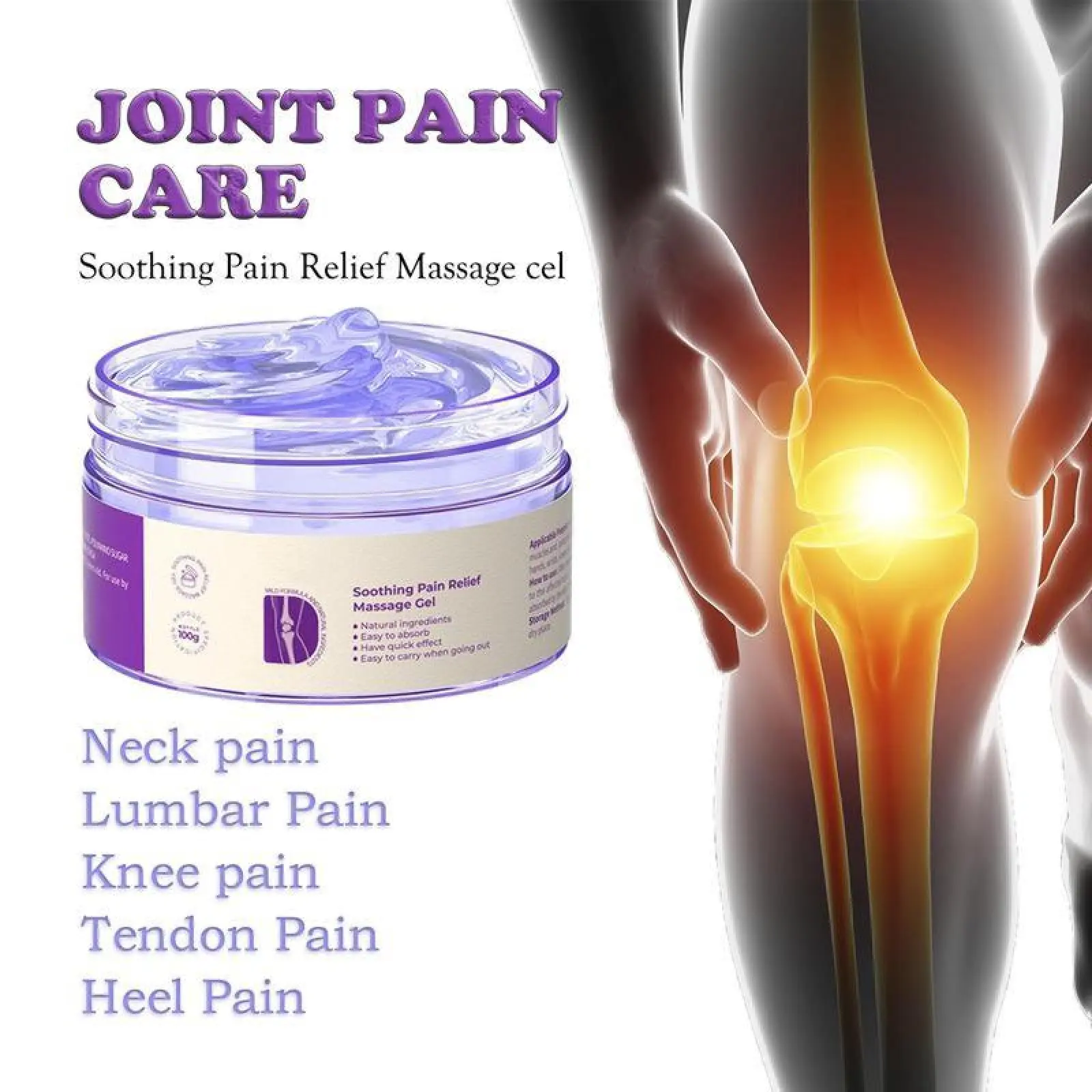 Turmeric Effortlessbeauty Extract Sodium Sulfate,Rapid Relief Muscle Therapy Gel,Knee Lumbar Shoulder Neck Muscle Pain,Chondroitin Emu Oil and Other Natural Materials.