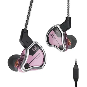 Ccz Bc02 In-Ear Headphones, Wired Earbuds with Super Bass, Transparent Crystal Clear High Resolution Noise Isolating, Singer Musician Professional Audio