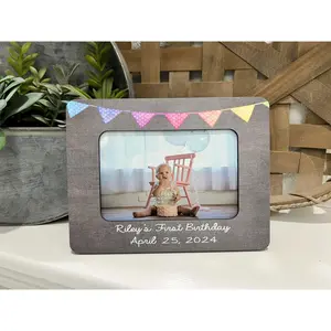 Personalized Baby's 1st Birthday Gift First Birthday Picture Frame Happy 1st Birthday Baby Frame Gift First Birthday Gift