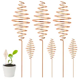 6 Pack Electroculture Plant Stakes Long Copper Garden Stakes Soft Copper Electro Culture Gardening Wire for Gardening Growing Plants and Vegetables