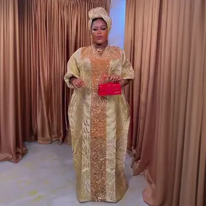 Women's Dress Champagne Abayas Dubai Luxury Sequin African Muslim Fashion Evening Party Dresses Kaftan Boubou Robe Djellaba Femme 2025 Formal thanksgiving  outfits  women Caftan Maxidresswomen prom dress formal dresses for women wedding guest dresses