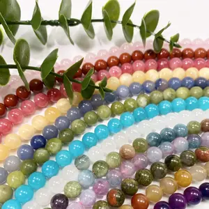 *【8MM Size】Crystal Beads, 1 Strand=45PCS, DIY for Bracelets, Spiritual healing Stone. Guardian stone. Birthstone. Lucky stone. Beading Making Beaded Jewelry