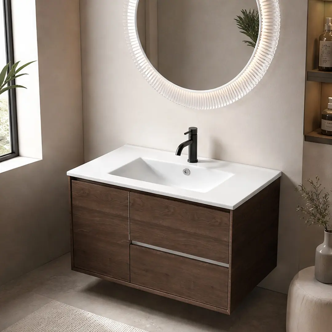 30-Inch Glossy White Oval Ceramic Countertop Vessels Bathroom Sink, Cultured Marble Surface, Centerset Pre-Drilled, Overflow, Stain-Resistant, Easy-Clean Modern Vanity Top Basin for Bathroom Remodel, Multiple Size Options