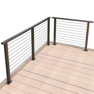 Custom Cable Railing Design Drawings – Muzata DIY Cable Railing System Kit for home renovation