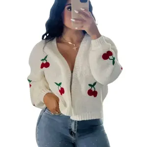 Soft Cherry Cardigan for Women - August Style Knitwear - Womenswear