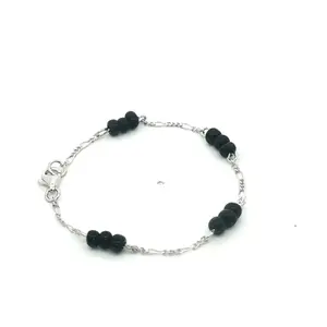 Protection Black Bead Bracelet (Sterling Silver 925)