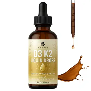summervibes Organic Vitamin D3 K2 Liquid Drops – 60ml MCT Oil & Omega-3 Blend for Bone Strength, Immune & Heart Support – High Absorption Formula