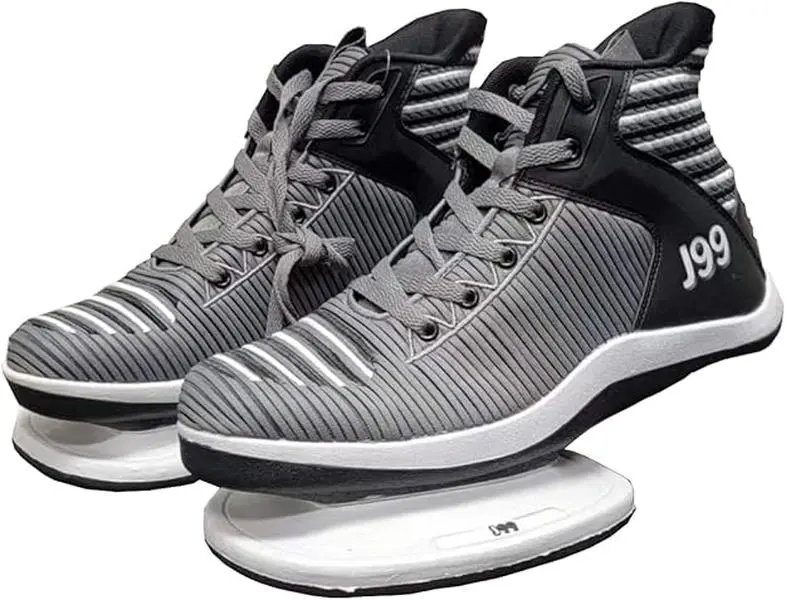 J99 Flex Ultra Strength Plyometric Training Shoes - Gray/Black, Durable Build, Cushioned Midsole, Laces, Secure Fit, Sport Ready, for Gym Workouts & Outdoors, with Exclusive Hoopsking Training Videos