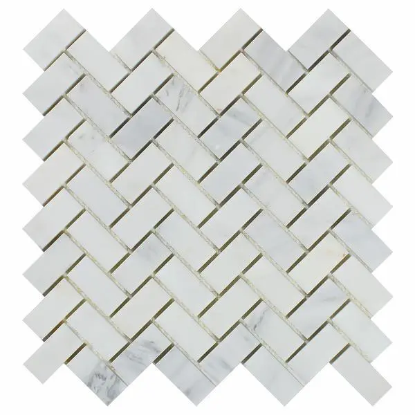 Calacatta Prestige (Asian Statuary) Herringbone 1x2 Polished/Honed Tile