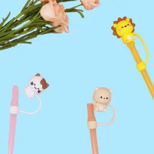 Cartoon Silicone Straw Stopper Cartoon Silicone Straw Stopper