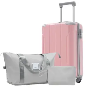 20 Inch Carry On Luggage Set 3 Piece with Spinner Wheels, Lightweight Hardshell ABS Suitcase for Weedend Getaways, Business Travel