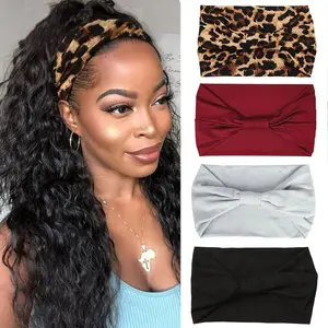 Headband Fashion Headscarf Bohemian Style Elastic Knotted Non-slip Headband Suitable For Black Women Outdoor Yoga Sports Printed Hair Accessories