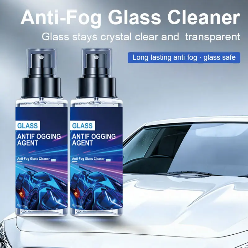 2PCS Anti Fog Spray 240ML, Professional Windshield Defogger for Cars, Trucks & SUVs, Long Lasting Anti Fog Treatment for Glasses, Mirrors, Helmet Visors and Auto Windows, Clear Vision Formula, Driving Essential for Rainy and Winter Weather