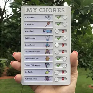 1pc ABS Resin Housework Table, Portable To-do list, Detachable DIY Message, Family Travel Plan Reminder, Office Supplies, School Supplies, School Self-discipline Check-in Table, Daily Schedule, Calendars Planners