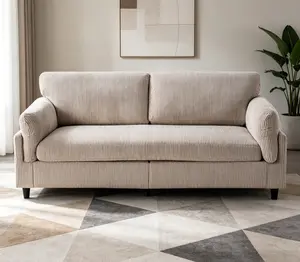 82.6-Inch Soft Fabric Upholstered Loveseat, Indoor Furniture for Living Room, Bedroom