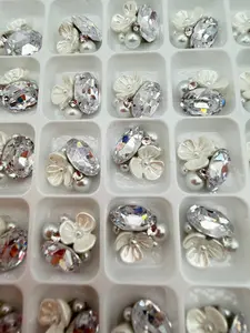 Premade Crystal Glass Clusters for Nail Art