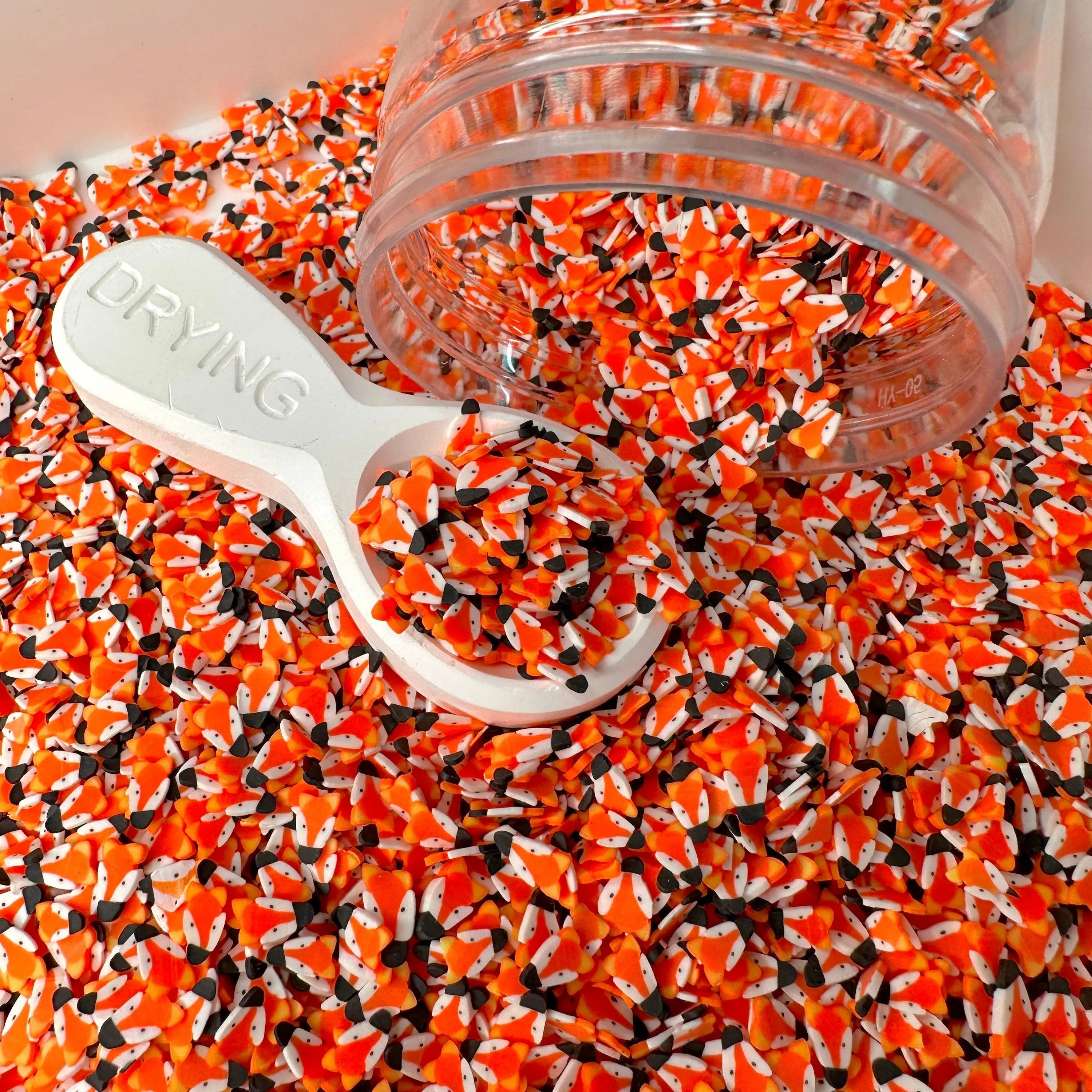 5MM Orange Fox, Animal Polymer Clay Sprinkle (NOT EDIBLE)  D34-34