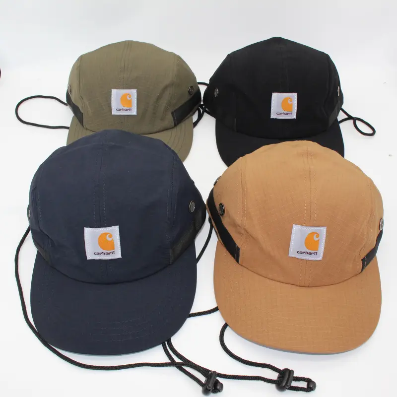 Small Head Size 53-55cm Camping Cap, Windproof Flat Brim Soft Top Hat, Adjustable Outdoor Sun Protection Street Baseball Cap for Men Women