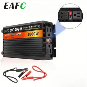 [Local Delivery] EAFC 3000W Peak Portable Power Inverter, 12V to 110-130V AC DC Converter Hard Wiring, US Standard Socket, Durable Home Inverter Power Bank for Car RV Truck & Outdoor Use, Without Battery|Car Accessories|Truck Accessories, Car Inverter